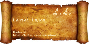 Lantai Lajos névjegykártya